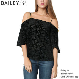 Bailey 44 - ‘Isabeli’ Cold Shoulder Top (BLACK)